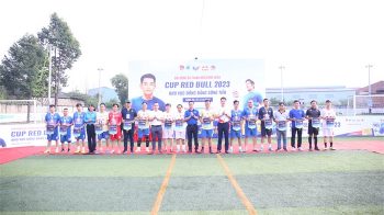 Khai mạc Giải bóng đá Thanh niên công nhân Cup Red Bull 2023 khu vực Đồng bằng Sông Tiền