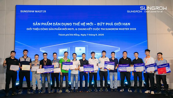 Chung kết tại Việt Nam: Sungrow Master 2026 nâng tầm năng lực kỹ thuật điện mặt trời